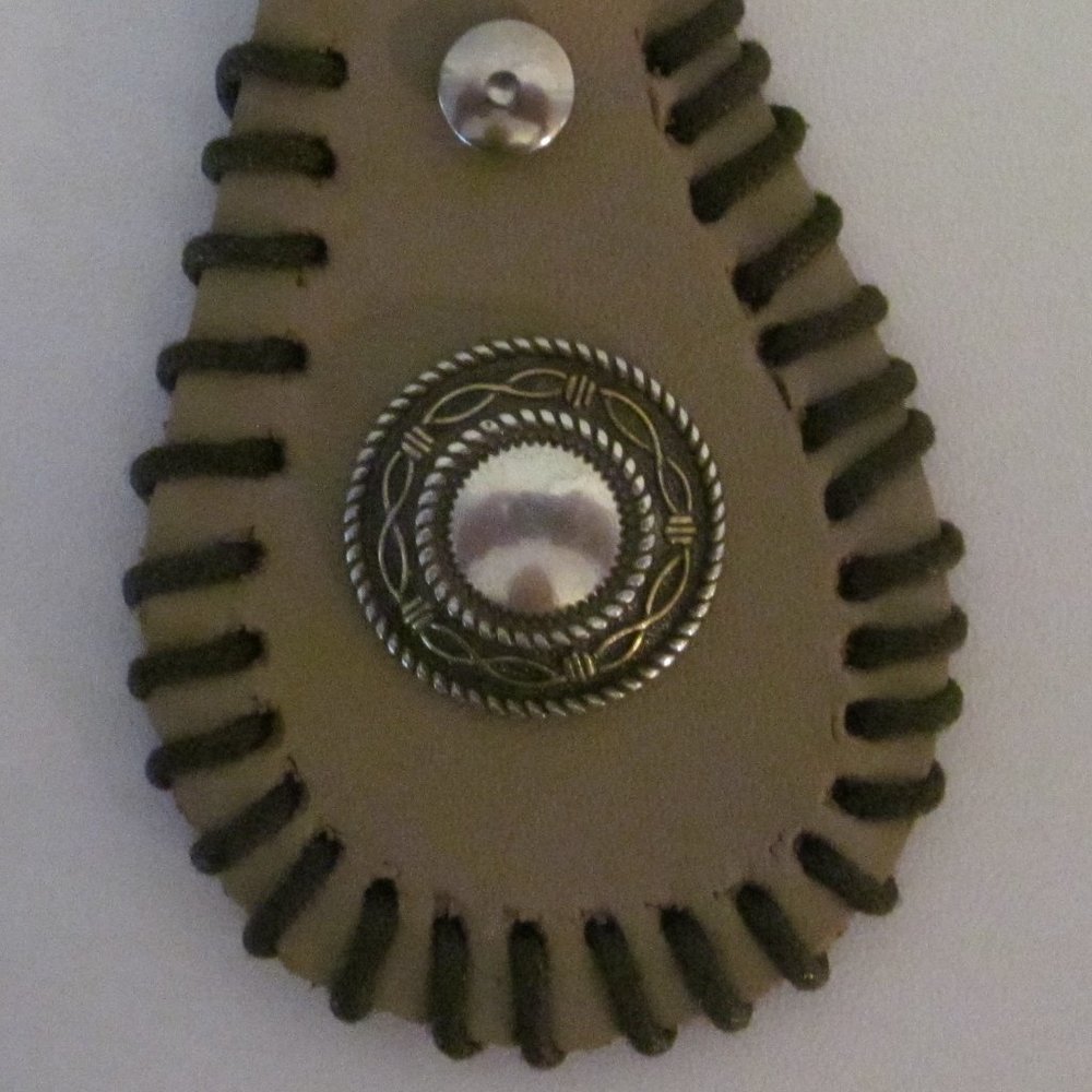Leather Keychain with Concho
